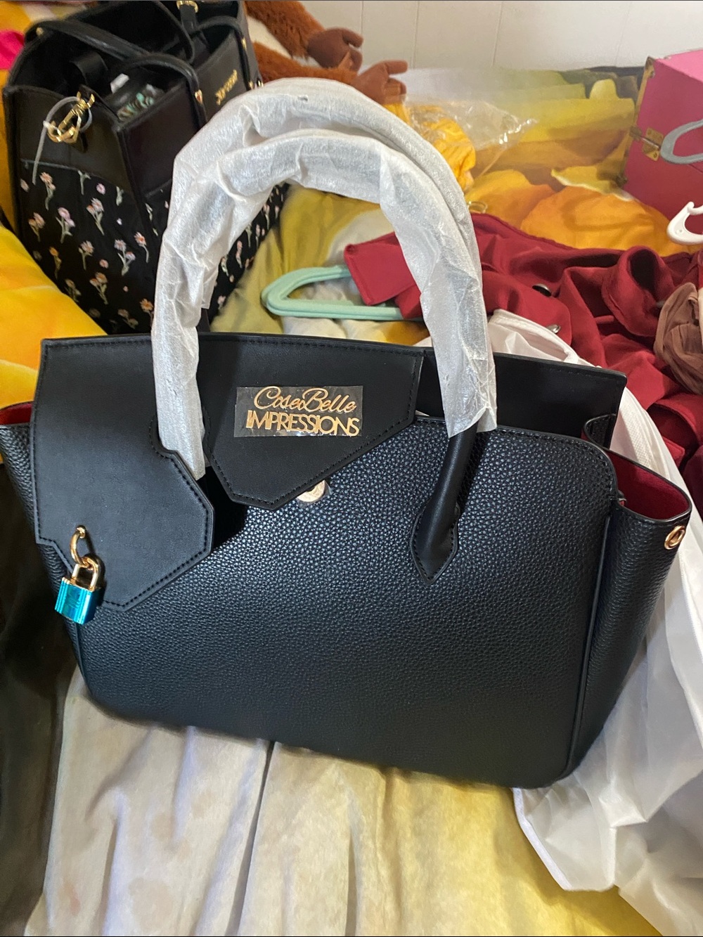 Black Structured Tote Bag